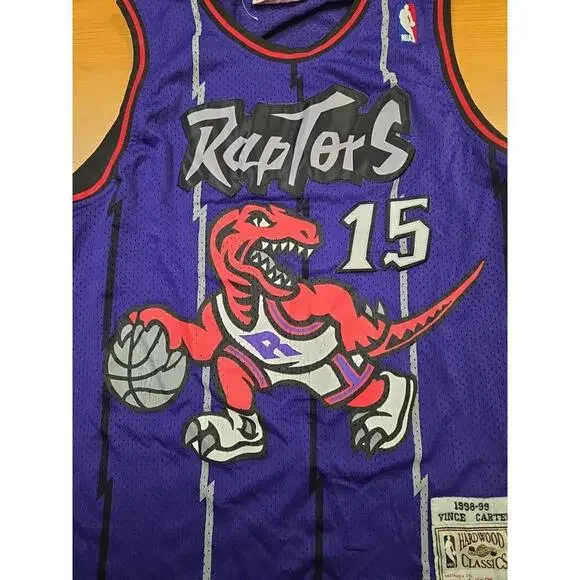 Vince Carter NBA Mitchell & Ness Purple Toronto Raptors Hardwood Classics MENS M - Picture 3 of 6